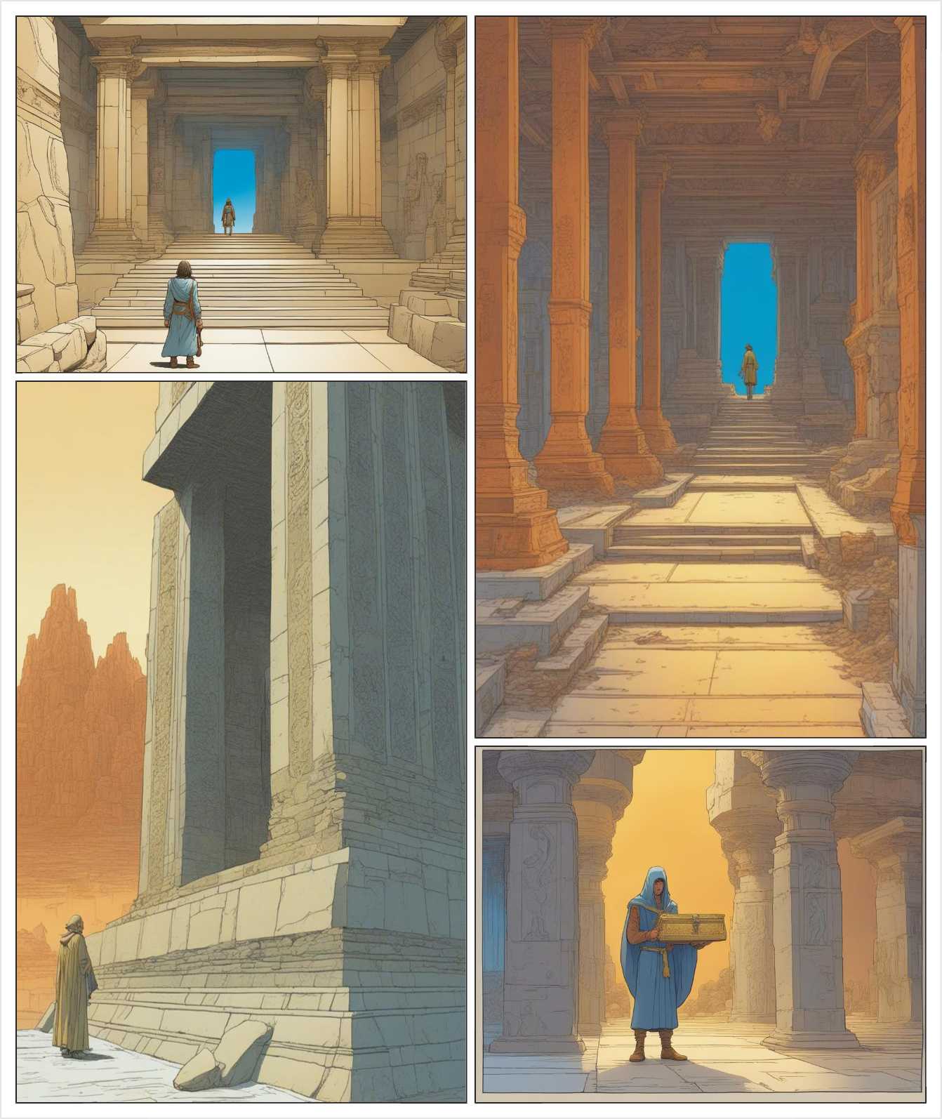 ancient temple comic